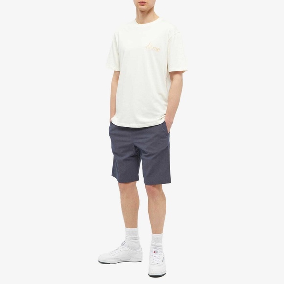 Paul Smith PS Cotton Stretch Shorts Navy Blue Drawstring Leisure Minimalist M - Picture 1 of 16
